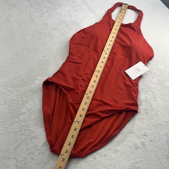 Andie Red Women's One Piece Swimsuit - Picture 3 of 12